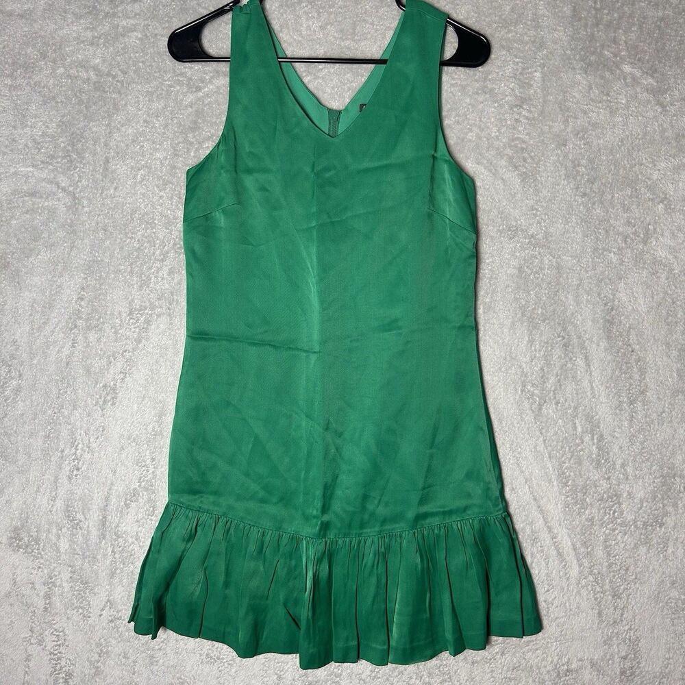 Armani Exchange Green Spring Dress Size XXS With Ruffle Bottom